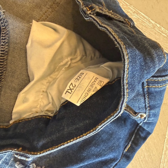 3 Distressed Denim Plus Size Jean Shorts Trio - Blue - Picture 9 of 10